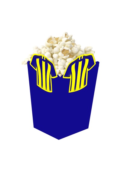 3d Sarı Lacivert Taraftar Temalı Popcorn Mısır Kutusu 8 Li Paket