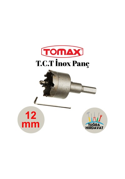 Tomax T.c.t. Metal Paslanmaz İnox Delme Testere Panç 12 Mm
