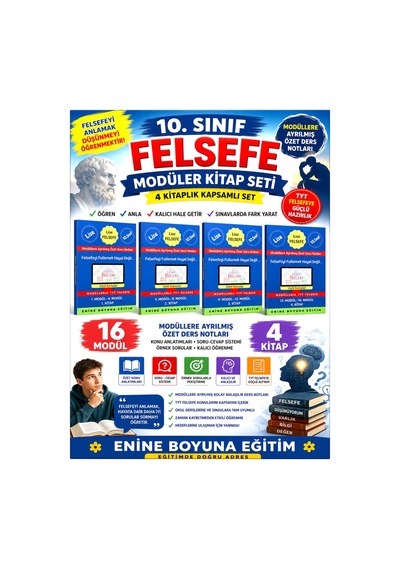 2027 TYT Felsefe Hazırlık Seti (4 Modül Kitap + Ders Videoları)