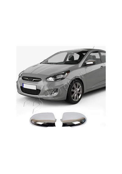 Hyundai Accent Era Uyumlu 2006-2012 Ayna Kapağı 2 Parça Abs Krom Kaplama