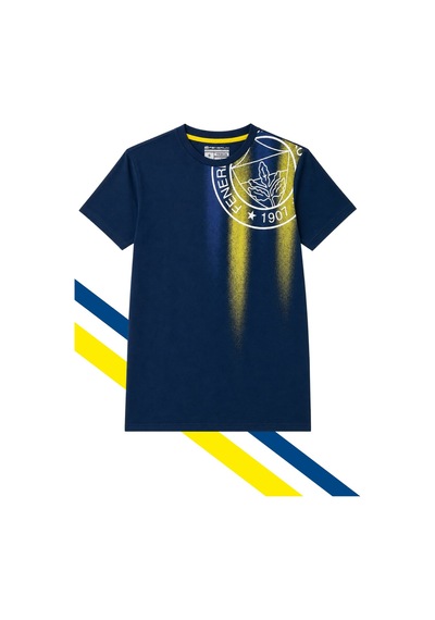 Fenerium Fenerbahçe Erkek Tribün Sarı Lacivert Tramlı T-shirt