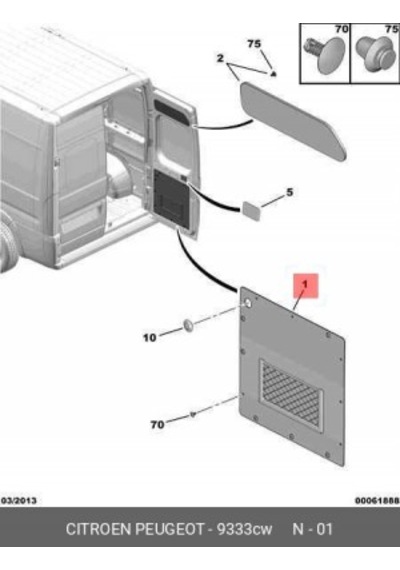 735422082-9333cw Ducato-boxer Iıı-jumper-sağ Bagaj Kapak Döşemesi