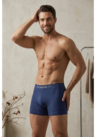 Fit Women Erkek Casual Comfort Günlük 3 Lü Lacivert Boxer
