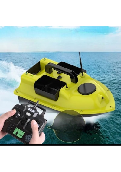 Sazan Yemleme (TEKNE VE BOTU)gps Model 500 Metre Oto Pilot Eve Dönüş Otomatik Sarı