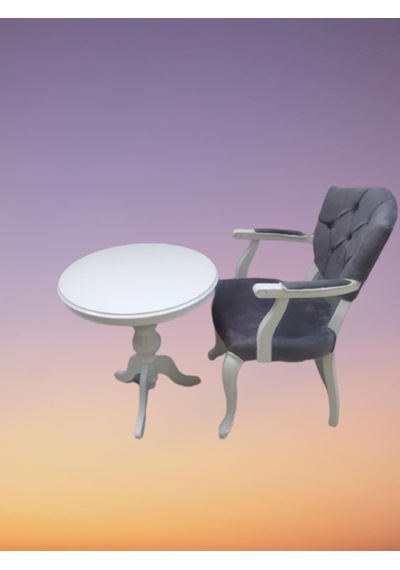 Bengimobilya Fiskos-Berjer Sandalye Kelebek Model Parlak Beyaz Babyface Kapito (495733693) Lila
