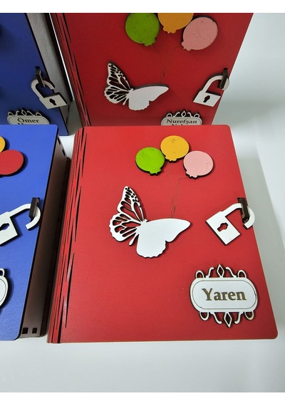 Ahşap Kitap Şeklinde Kumbara