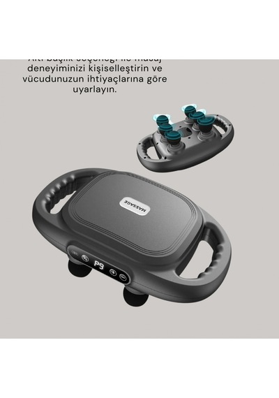 6 Başlıklı Şarjlı Masaj Tabancası 2000 Mah Ergonomik Gövde 15w Motorlu