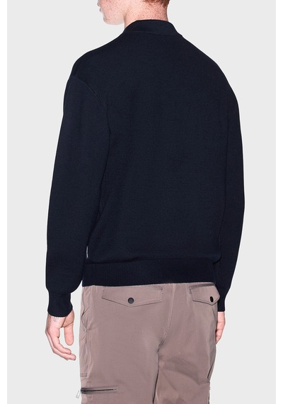 Armani Exchange Yün Karışımlı Regular Fit Yuvarlak Yaka Hırka Erkek Hırka Xm002864 Af14007 Ub101 Lacivert