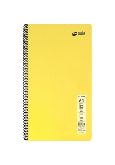 Defter Spiralli Telli Pp Kapak A4 Mynote 5 Adet Farklı Renkler 80 Sayfa Çizgili Defter 5 Farklı Çok Renkli