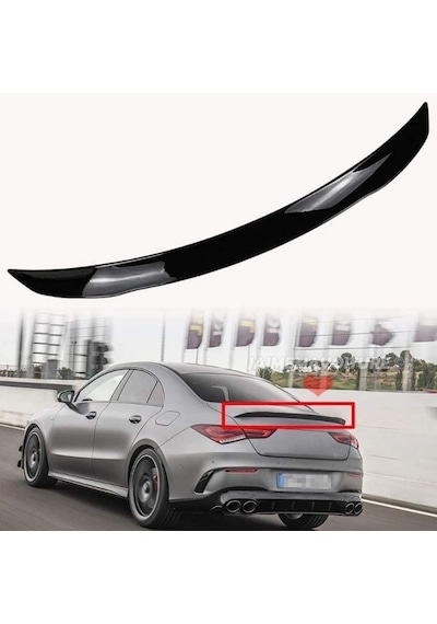 Mercedes Cla W118 Bagaj Üstü Piano Black Spoiler