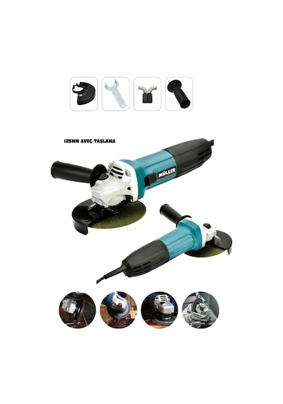 Pro Müller 800 W Metal Şanzıman Avuç Içi Taşlama Makinesi 125mm