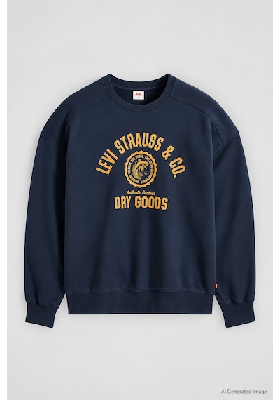 Levi's Erkek Relaxed Fit Baskılı Lacivert Sweatshirt-005pk-0013