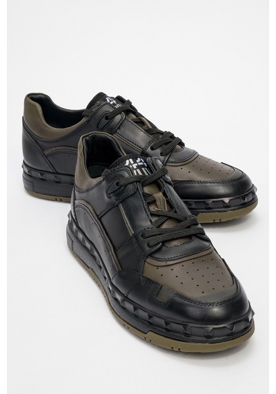 Erkek Kalın Taban Bağcıklı Comfort Casual Ayakkabı Gerçek Deri Mc 20398 Siyah/haki Siyah/haki Siyah - Haki Erkek Kalın Taban Bağcıklı Comfort Casual Ayakkabı Gerçek Deri Mc 20398 Siyah/haki Siyah/haki Siyah - Haki