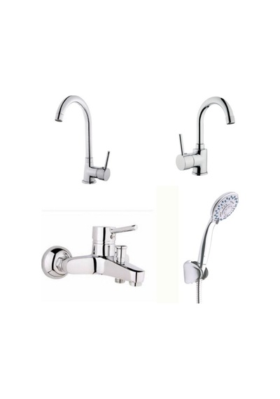 Erce Delta Banyo Lavabo + Eviye Bataryası Duş Takımı