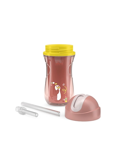 Isı Yalıtımlı Pipetli Su Matarası 14+ Ay 266 Ml Kız 2 Adet Çok Renkli