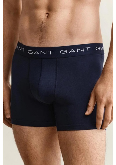 Gant Erkek Lacivert Slim Fit Logolu 3'lü Boxer-14848