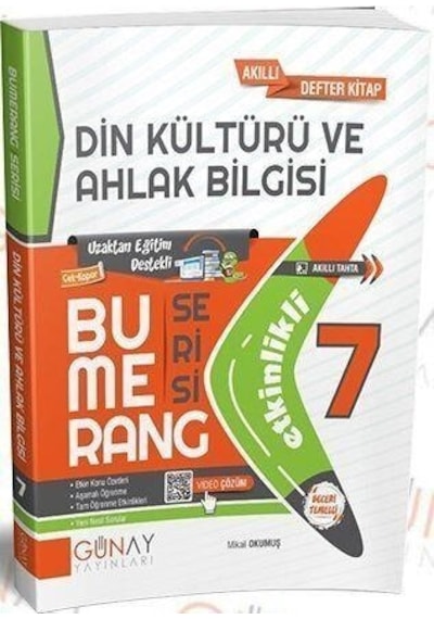 7. Sınıf Din Kültürü Ve Ahlak Bilgisi Bumerang Soru Bankası Günay Yayınları