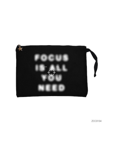 Zepplin Giyim Focus Siyah Clutch Astarlı Cüzdan / El Çantası Siyah