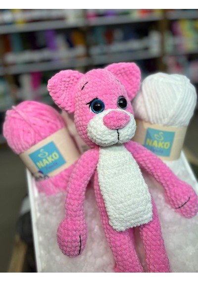 Amigurami Pembe Panter Uyku Arkadaşı 046 - Pembe