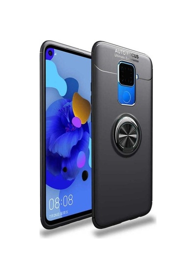 Huawei Mate 30 Lite Kılıf Zore Ravel Silikon Kapak Siyah