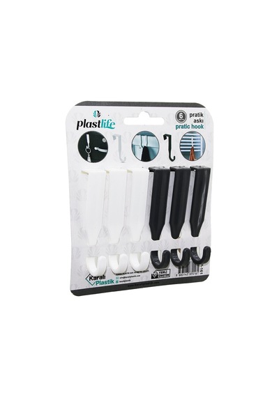 Lunaev 6pcs - Tek Kollu Çok Amaçlı - Tak Çıkar Pratik Plastik Askı 50cm