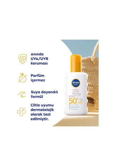 Nivea Sun Hassas Anında Koruma Güneş Spreyi SPF50+ 200 ML