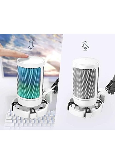 Ampligame A6t Twitch - Youtuber - Gamer - Tiktok - Yayıncı Usb Mikrofon Seti Beyaz