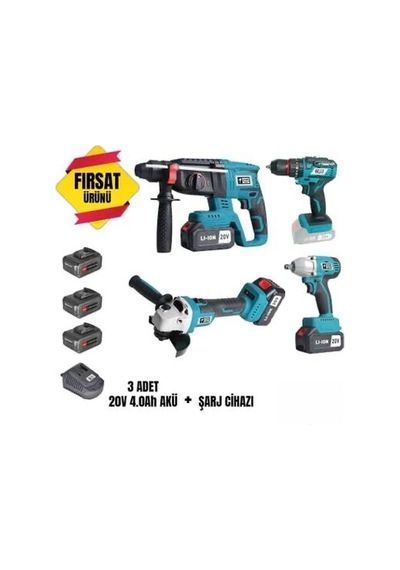 Catpower Pro4 Akülü Set Kırıcı Delici Avuç Taşlama Akülü Matkap Bijon Sökme Seti 35pcs