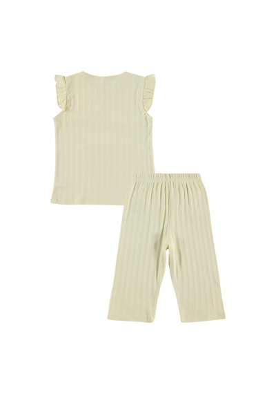 Civil Girls Kaprili 6-9 Yaş Pijama Takımı - Sarı