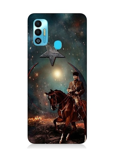 Tecno Spark 7t Uyumlu Mustafa Kemal Atatürk Ve Mücadele Yılları Desenli Silikon Kılıf