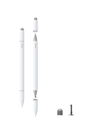 Joyroom 3'ü 1 Arada Manyetik Pasif Kapasitif Stylus Kalem - Beyaz