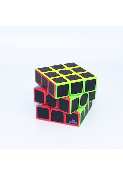Qiyi Warrior S 3x3 Karbon Fiber Zeka Küpü Akıl Küpü Rübik Küp