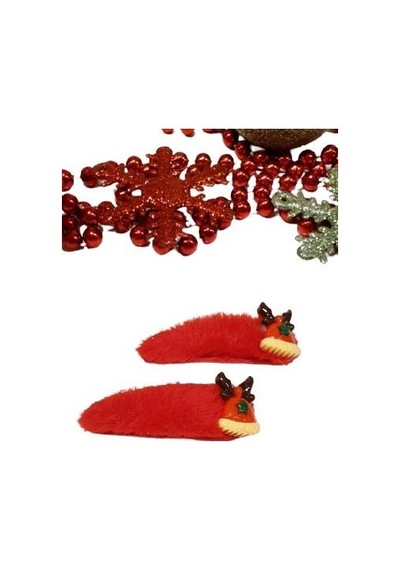 Yeniyıl Yılbaşı Temalı Toka - 2li Kırmızı