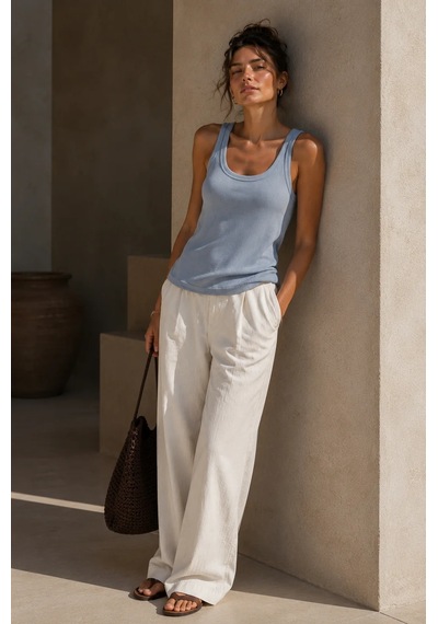 Bb Butik Basic Soft Cotton Fitilli Pamuk Basic Atlet Vücuda Oturan Kalıp Md3571 Bebe Mavi Bb Butik Basic Soft Cotton Fitilli Pamuk Basic Atlet Vücuda Oturan Kalıp Md3571 Bebe Mavi