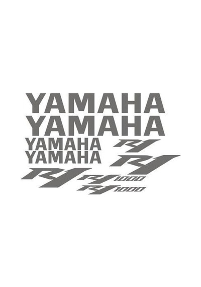 Yamaha-R1 Sticker Set Motor Yapıştırma Beyaz