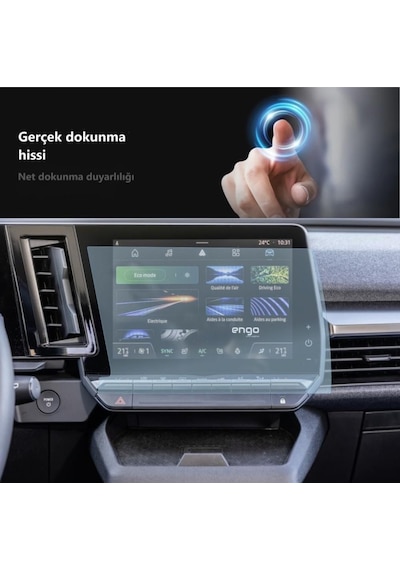 Renault Austral Multimedya 9 İnç İle Uyumlu Ekran Koruyucu Şeffaf Nano Belirtilmemiş
