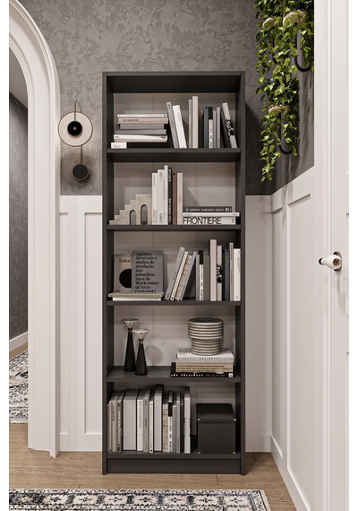 Asra Trend 5 Raflı Kitaplık K002 %100 MDF Modern Ofis Çalışma Odası Dosya Rafı Antrasit Gri Asra Trend 5 Raflı Kitaplık K002 %100 MDF Modern Ofis Çalışma Odası Dosya Rafı Antrasit Gri