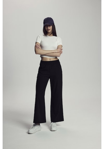 Scorp Lyra Kadın Crop Bambu Tişört Beyaz Standart