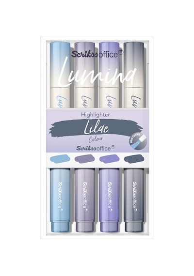 Scrikss Lumina Fosforlu Kalem Lilac 4 Lü Set T0sbhlmnlilaca Çok Renkli