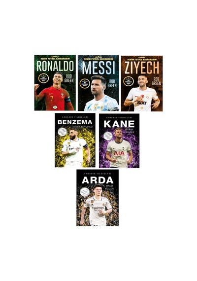 Sahanın Yıldızları - Benim Futbol Kahramanım Zıyech Futbolcu Kartı - Poster Hediyeli Toplam 6 Kitap
