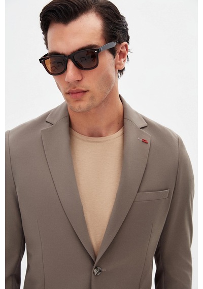 Twn Slim Fit Vizon Düz Kumaş Ceket 4ec04e301464m V01