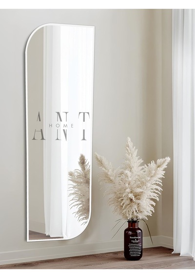 Nice Boy Aynası 120x40 Konsol Aynası, Dresuar Aynası, Asimetrik Ayna 120 X 40 Beyaz Anthomeno8b1 Beyaz