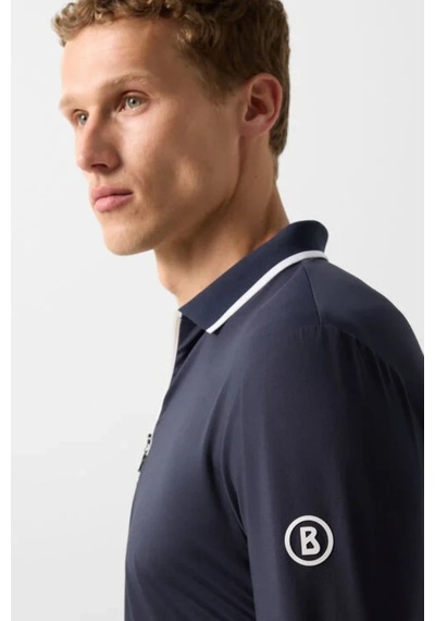 Bogner Fire&ıce Bogner Jonah Lüks Sportif Stil Uzun Kollu Erkek Polo Sweatshirt, Lacivert