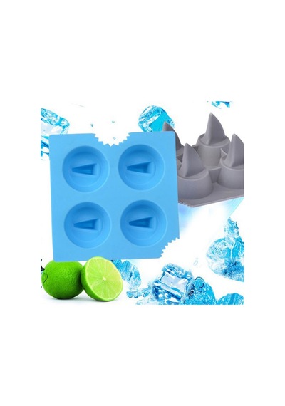Shark Fin Köpekbalığı Buz Kalıbı Buzdolabı Parti Kadeh Buzluk Çok Renkli