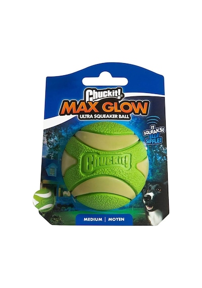 Chuckit Köpek Oyun Topu Sesli Gece Parlayan Max Glow Orta Boy