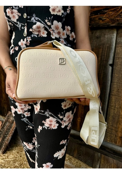 Just Polo Günlük Kombinlere Uygun Kadın Omuz Çantası 6011mh Krem Camel