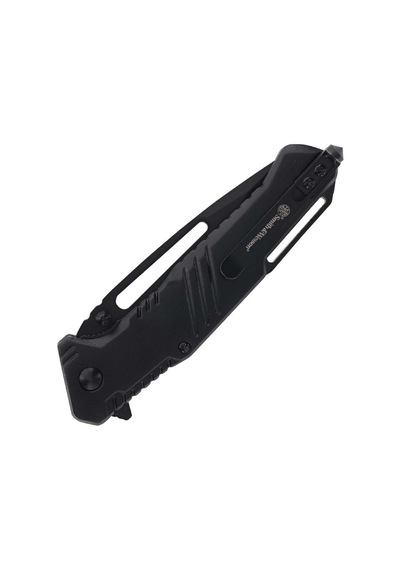 Smith Wesson Extreme Ops Tanto Black Linerlock Glass Breaker Taktik Kamp Çakı 1205907 Siyah