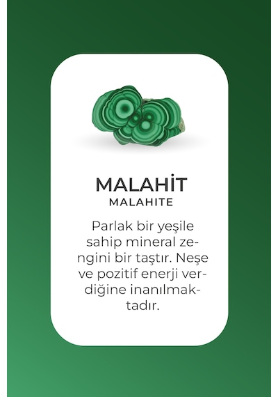 Doğal Malahit Taşlı 23 Cm Gümüş Tesbih Beyaz