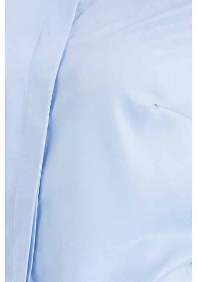 Tudors Kadın Slim Fit Dar Kesim Vucüda Oturan Uzun Kollu Gizli Düğme Detaylı Mavi Basic Gömlek-41569