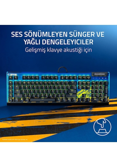 Razer Blackwidow V4 X Fortnite Edition Rz03-04703600-r3m1 Rgb Yellow Switch Kablolu Mekanik Oyuncu Klavye